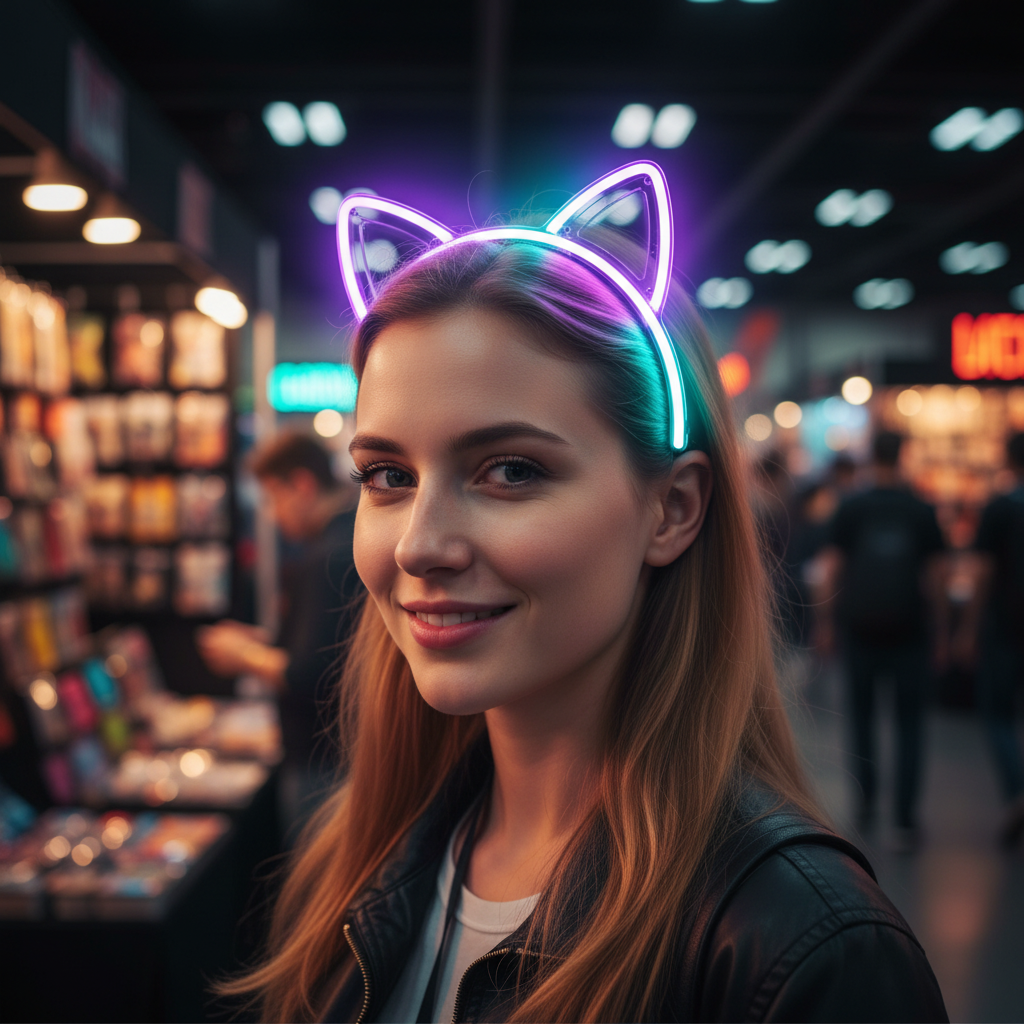 LED Light-Up Cat Ears Headband model1
