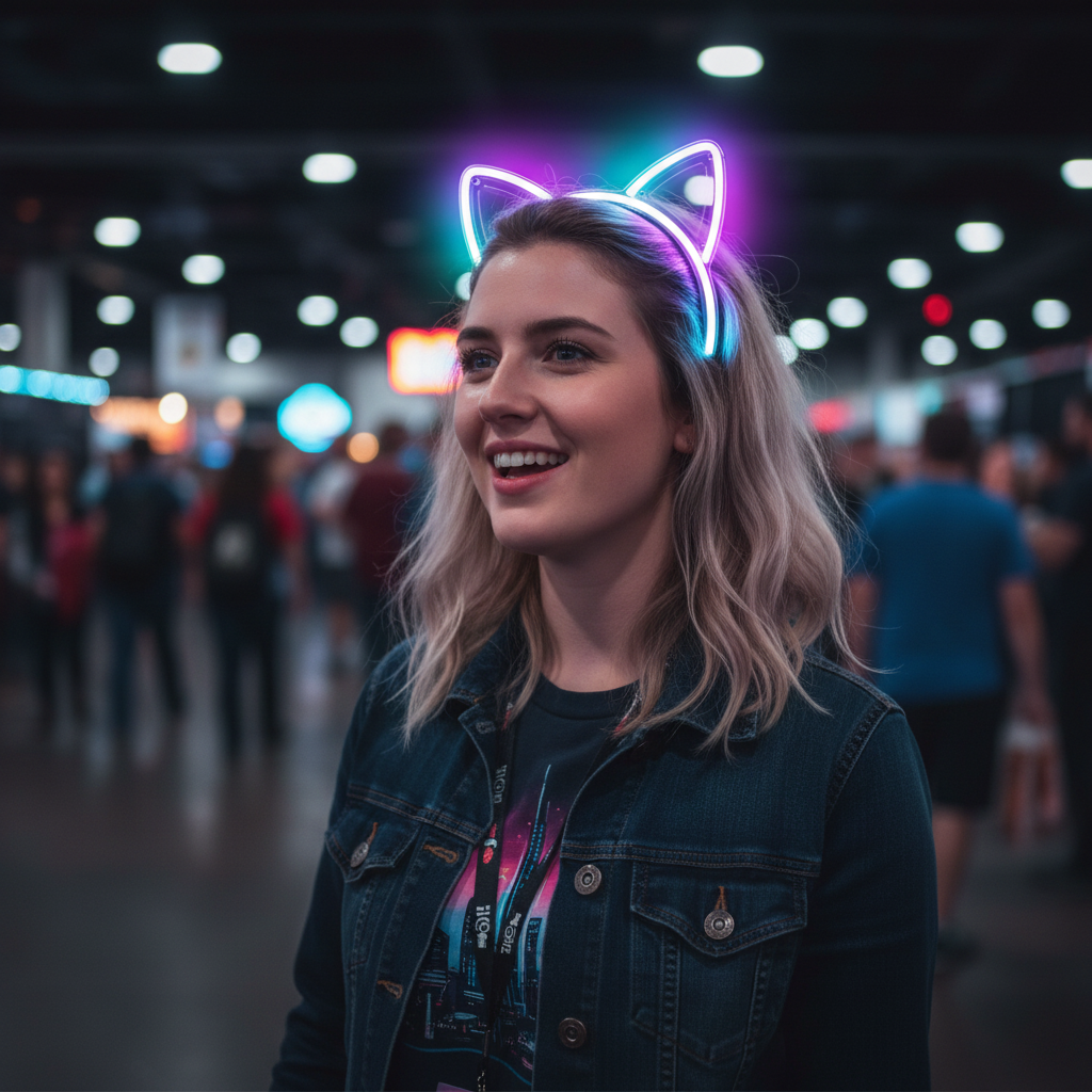 LED Light-Up Cat Ears Headband model2