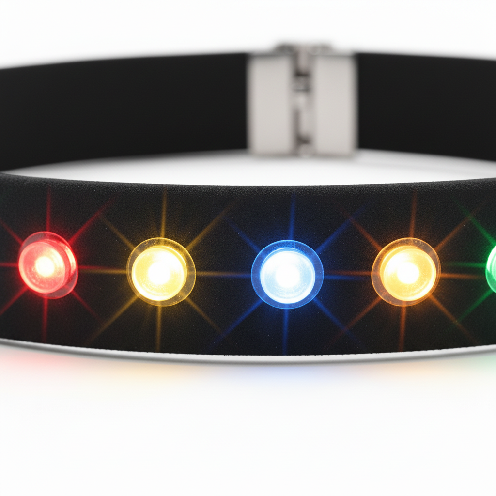 LED Glow Cosplay Choker detail1
