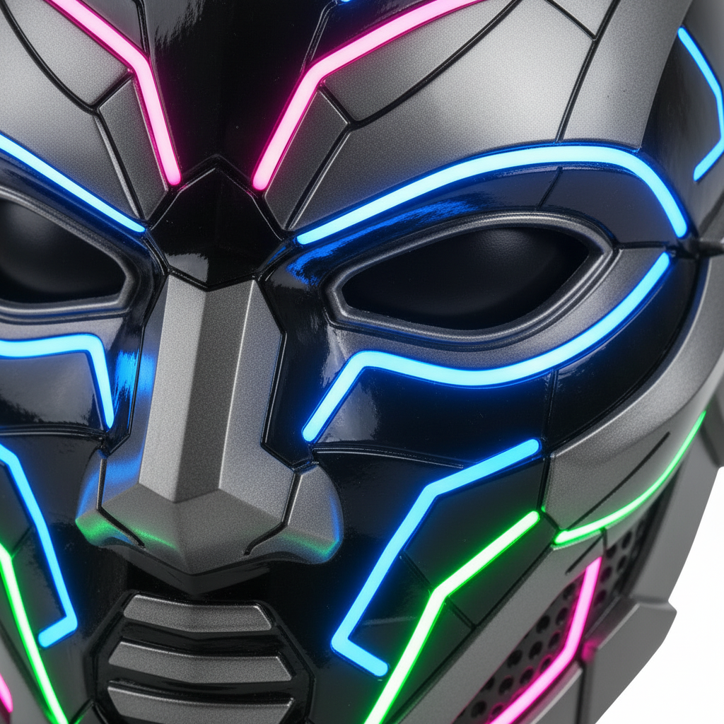 LED Light-Up Cosplay Mask detail1