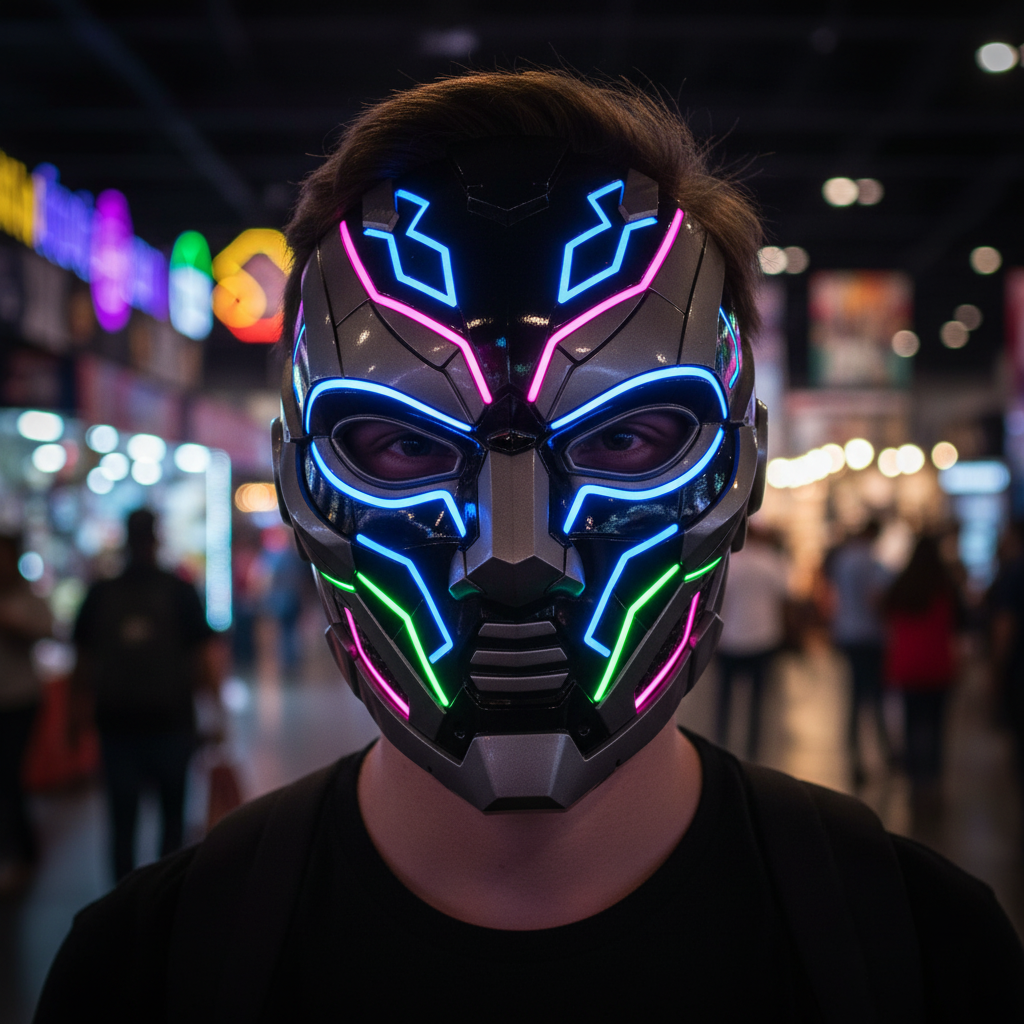 LED Light-Up Cosplay Mask model1