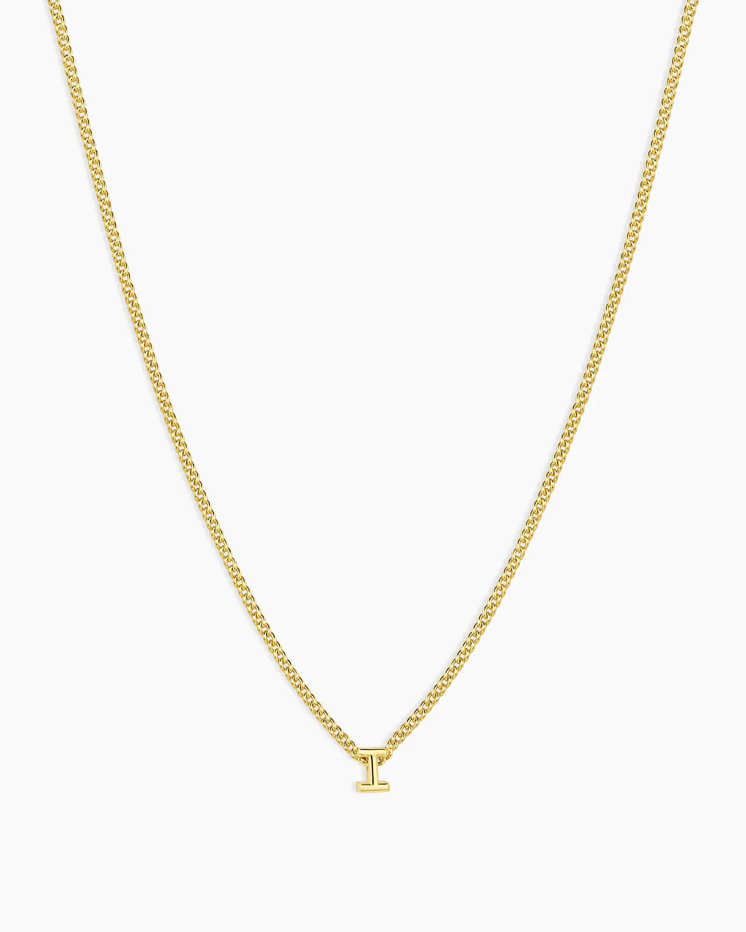 Gold Letter I Necklace