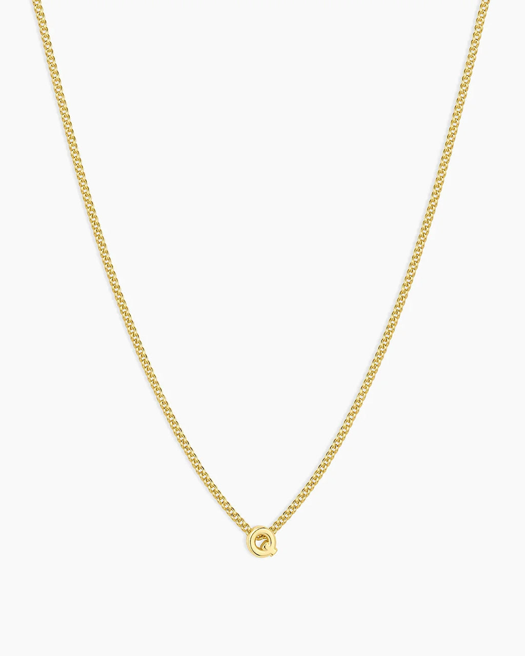 Gold Letter Q Necklace