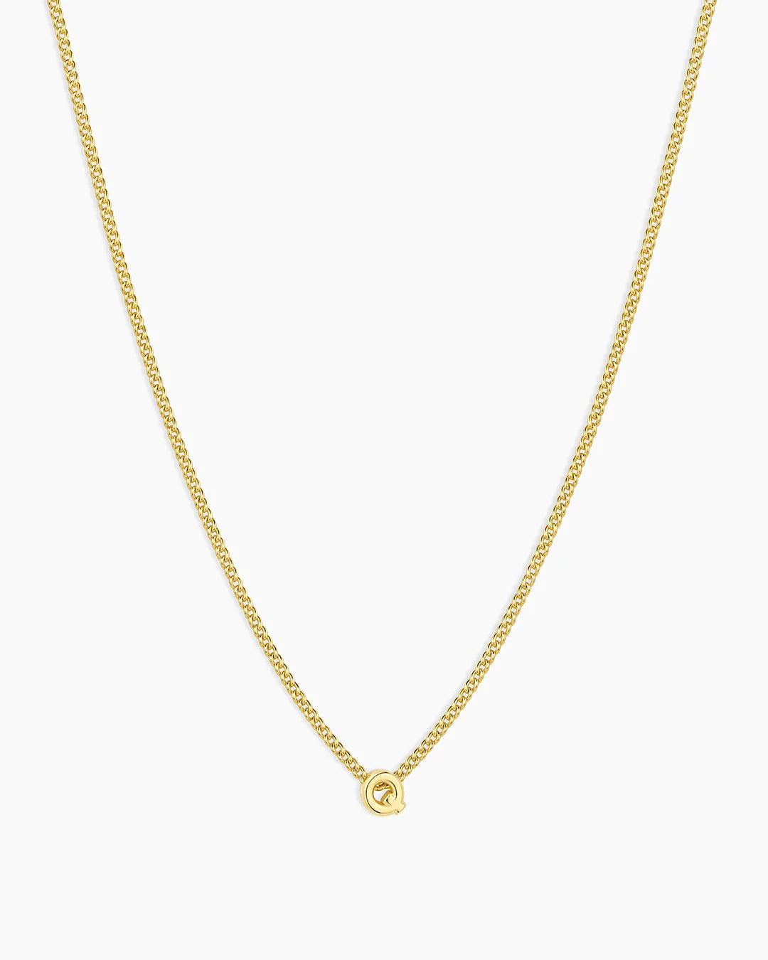 Gold Letter Q Necklace