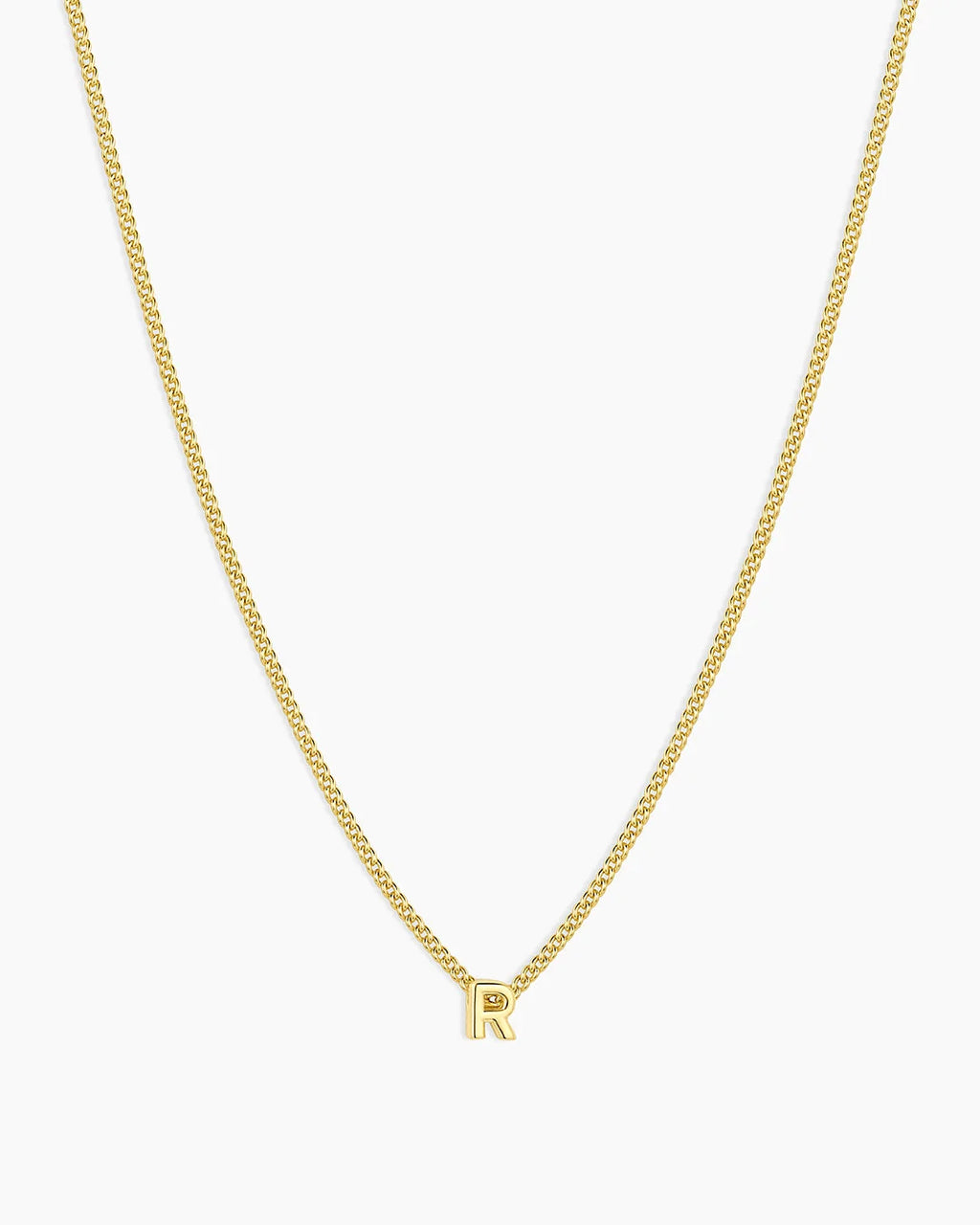 Gold Letter R Necklace
