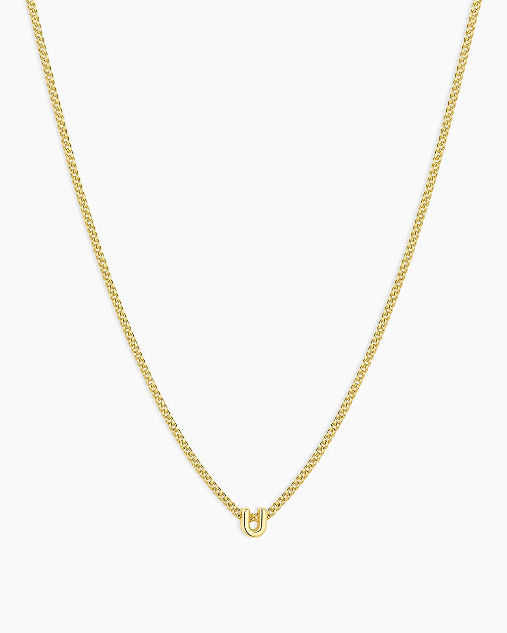 Gold Letter U Necklace