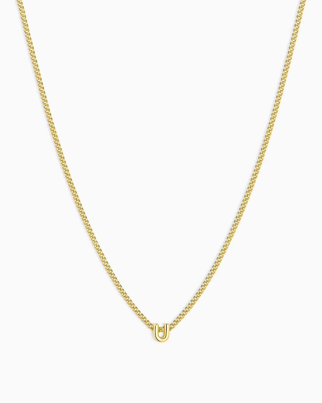 Gold Letter U Necklace