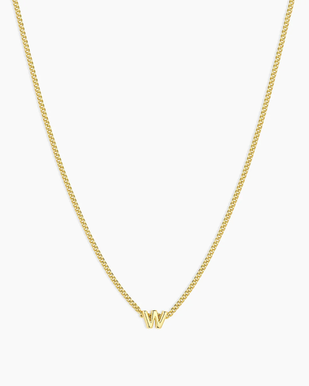 Gold Letter W Necklace