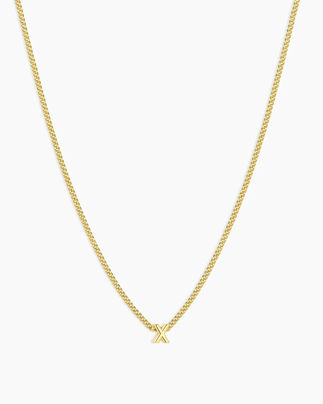 Gold Letter X Necklace