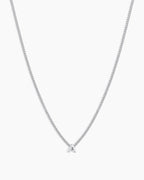 Silver Letter A Necklace