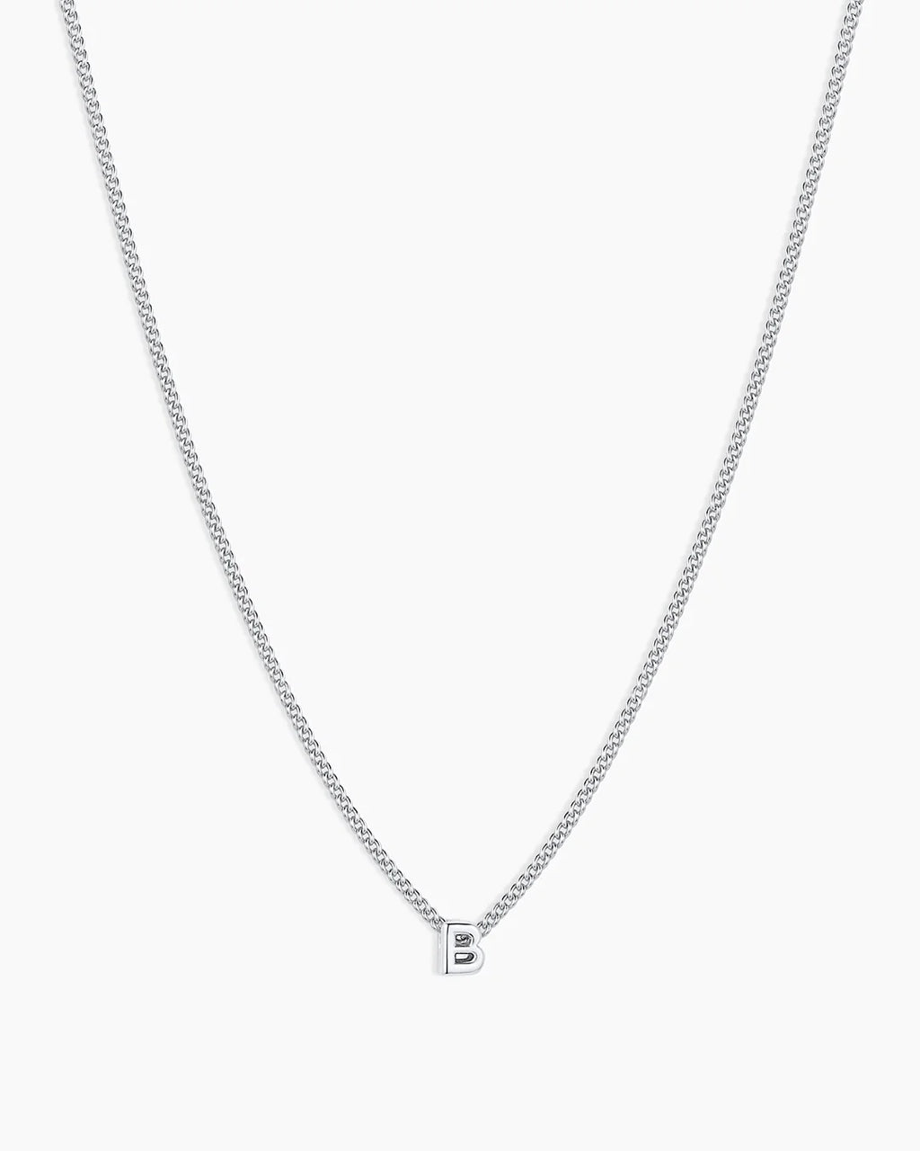 Silver Letter B Necklace