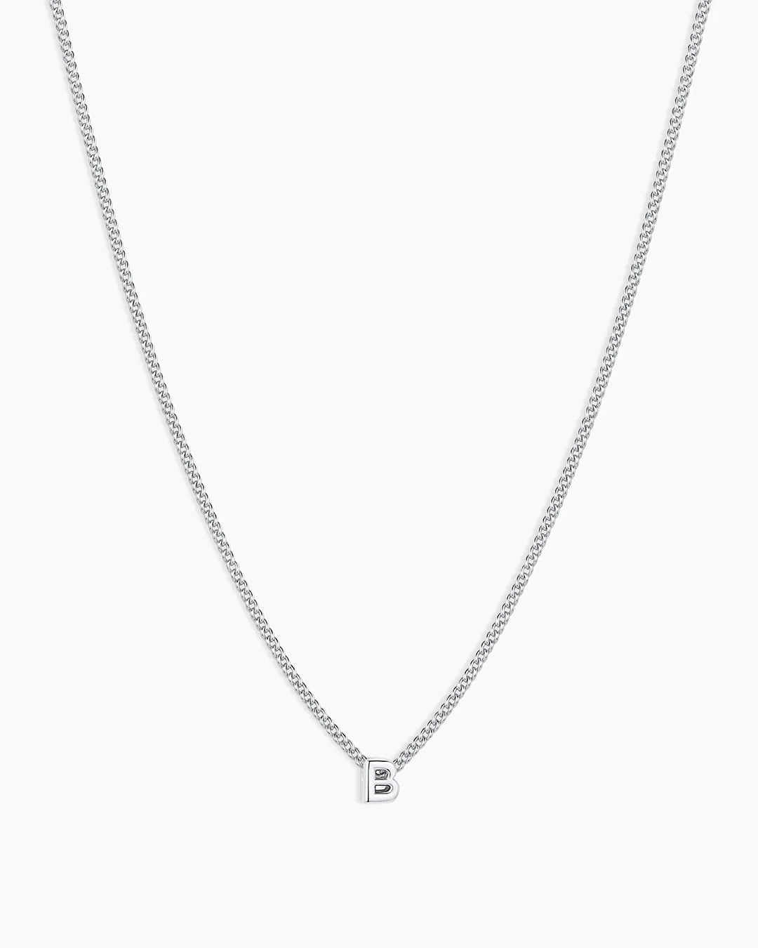 Silver Letter B Necklace