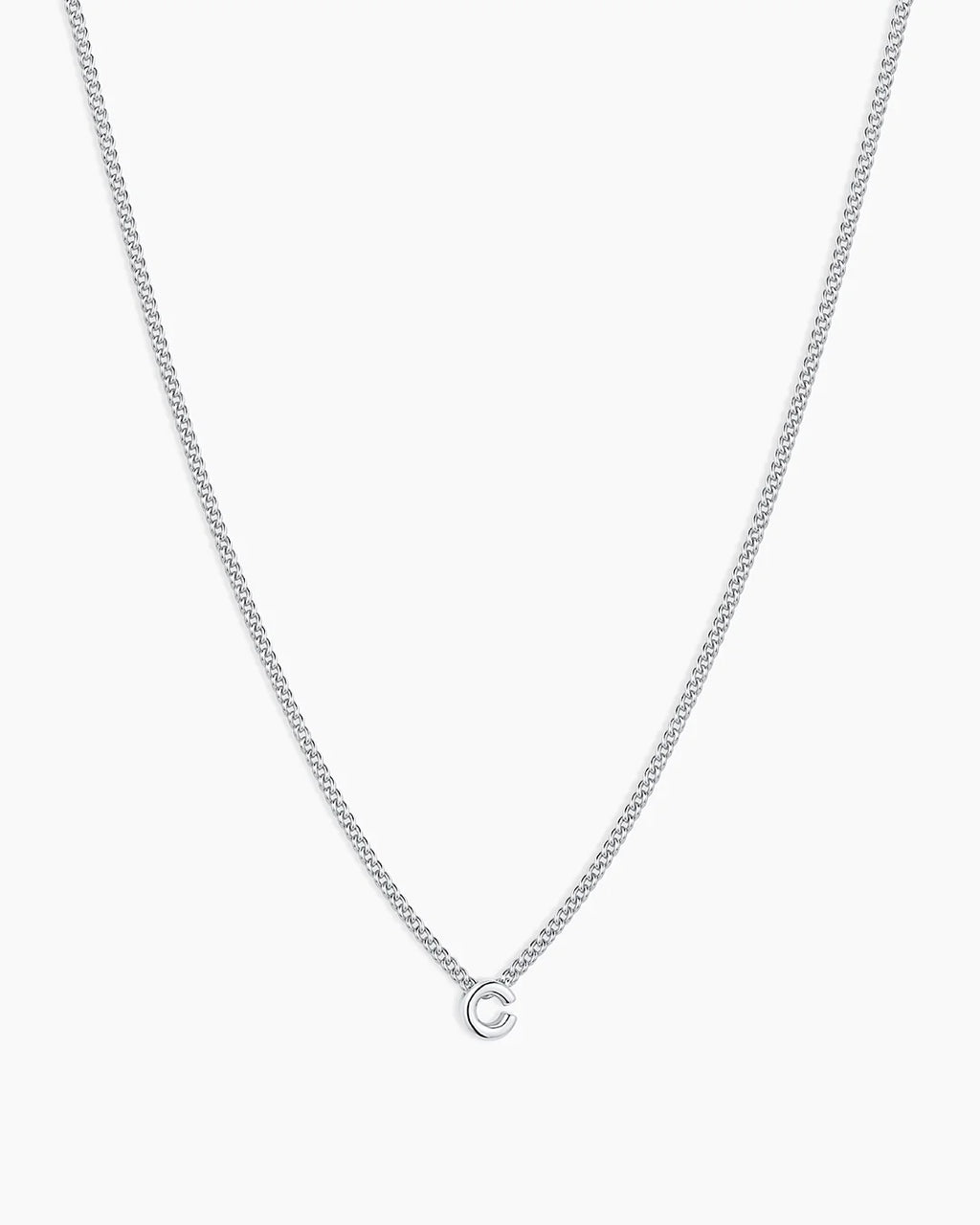 Silver Letter C Necklace