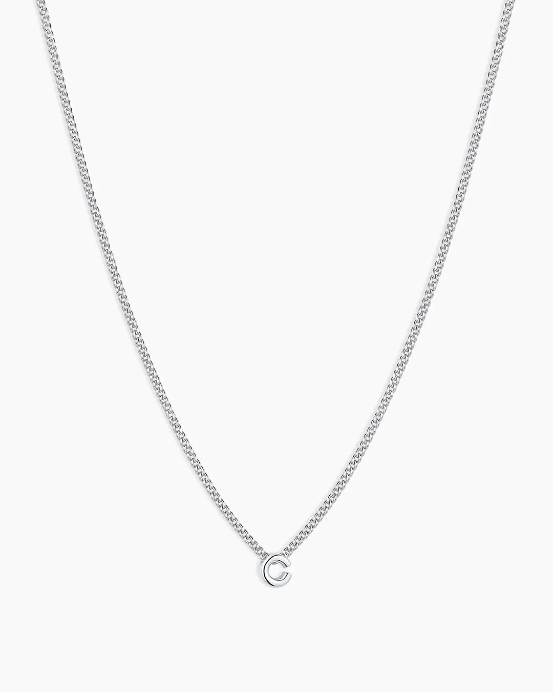 Silver Letter C Necklace