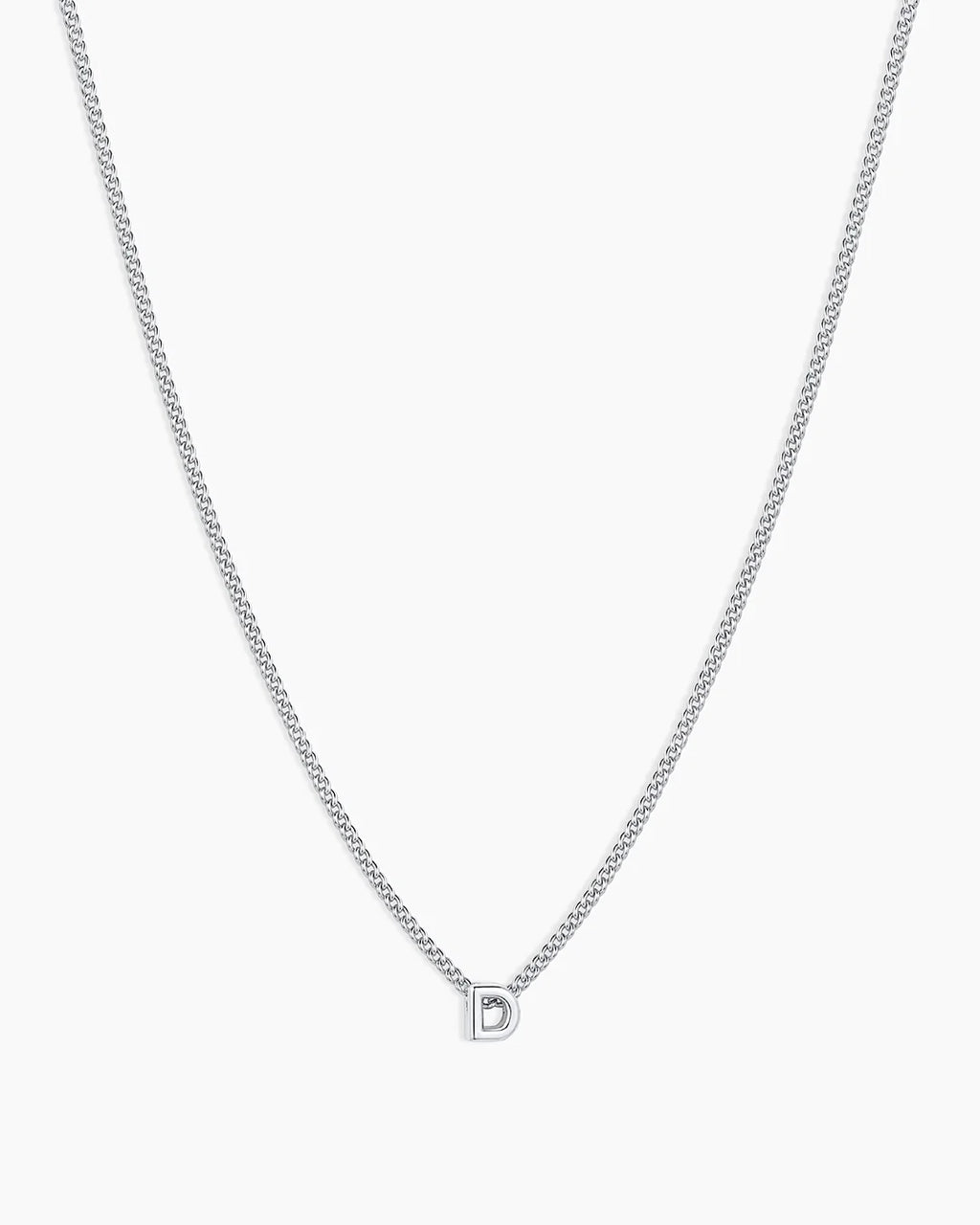 Silver Letter D Necklace