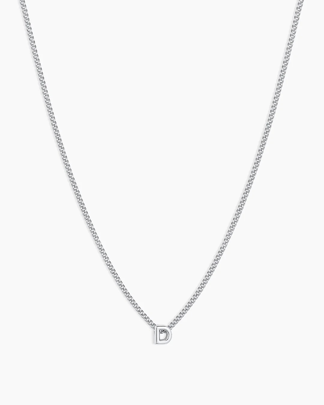 Silver Letter D Necklace
