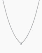 Silver Letter E Necklace