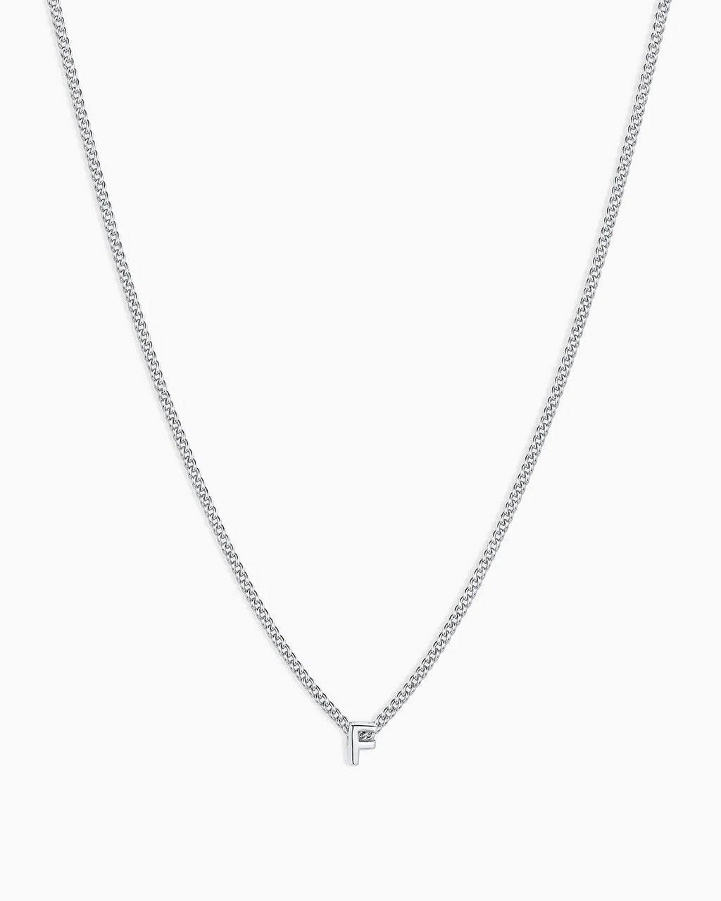Silver Letter F Necklace