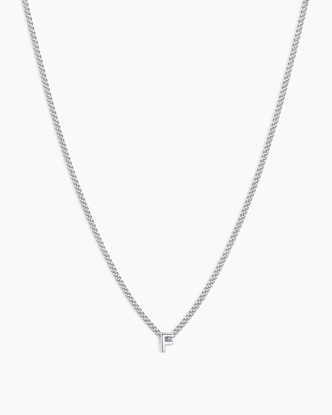 Silver Letter F Necklace