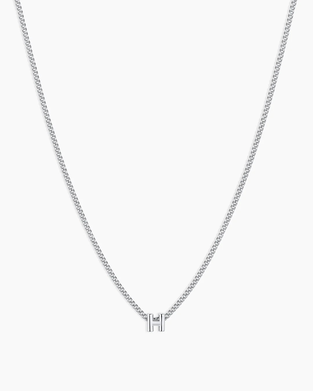 Silver Letter H Necklace