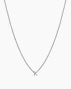 Silver Letter K Necklace
