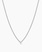 Silver Letter L Necklace
