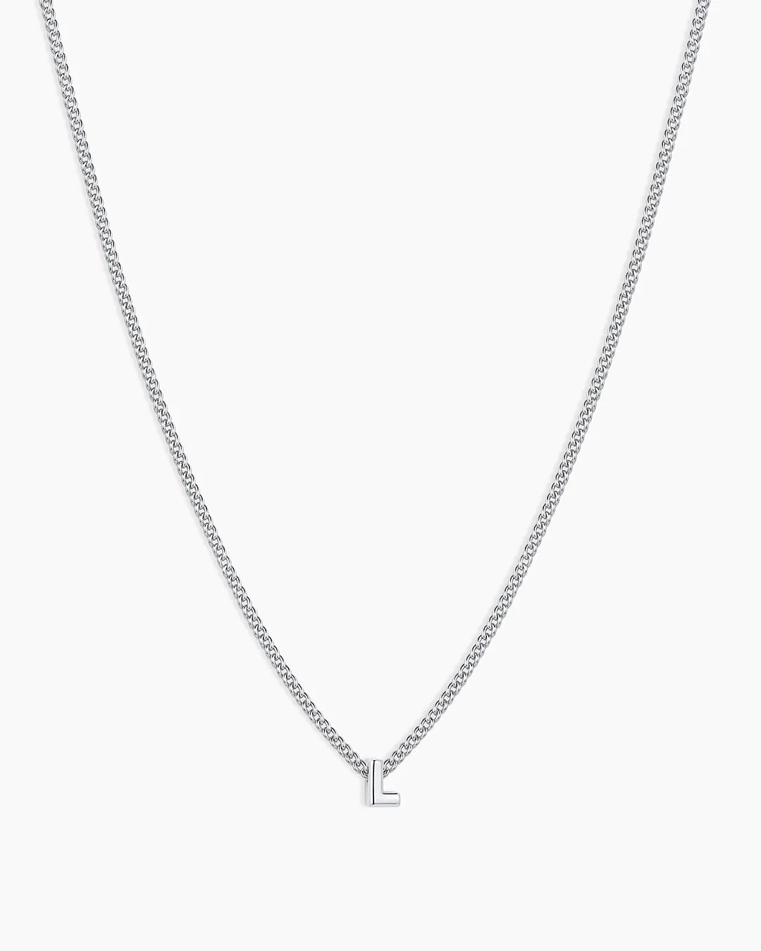 Silver Letter L Necklace