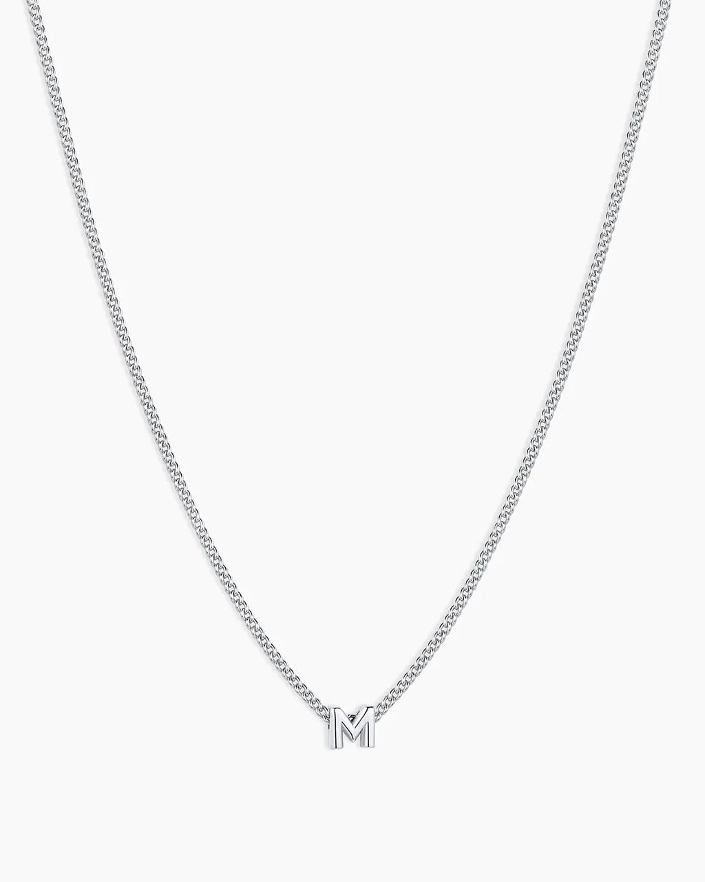 Silver Letter M Necklace