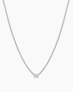 Silver Letter M Necklace