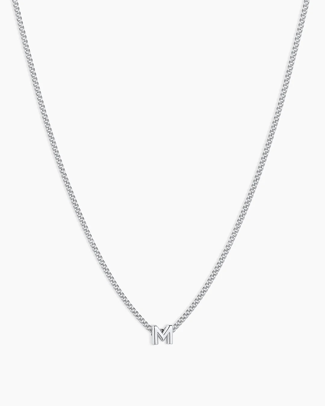 Silver Letter M Necklace