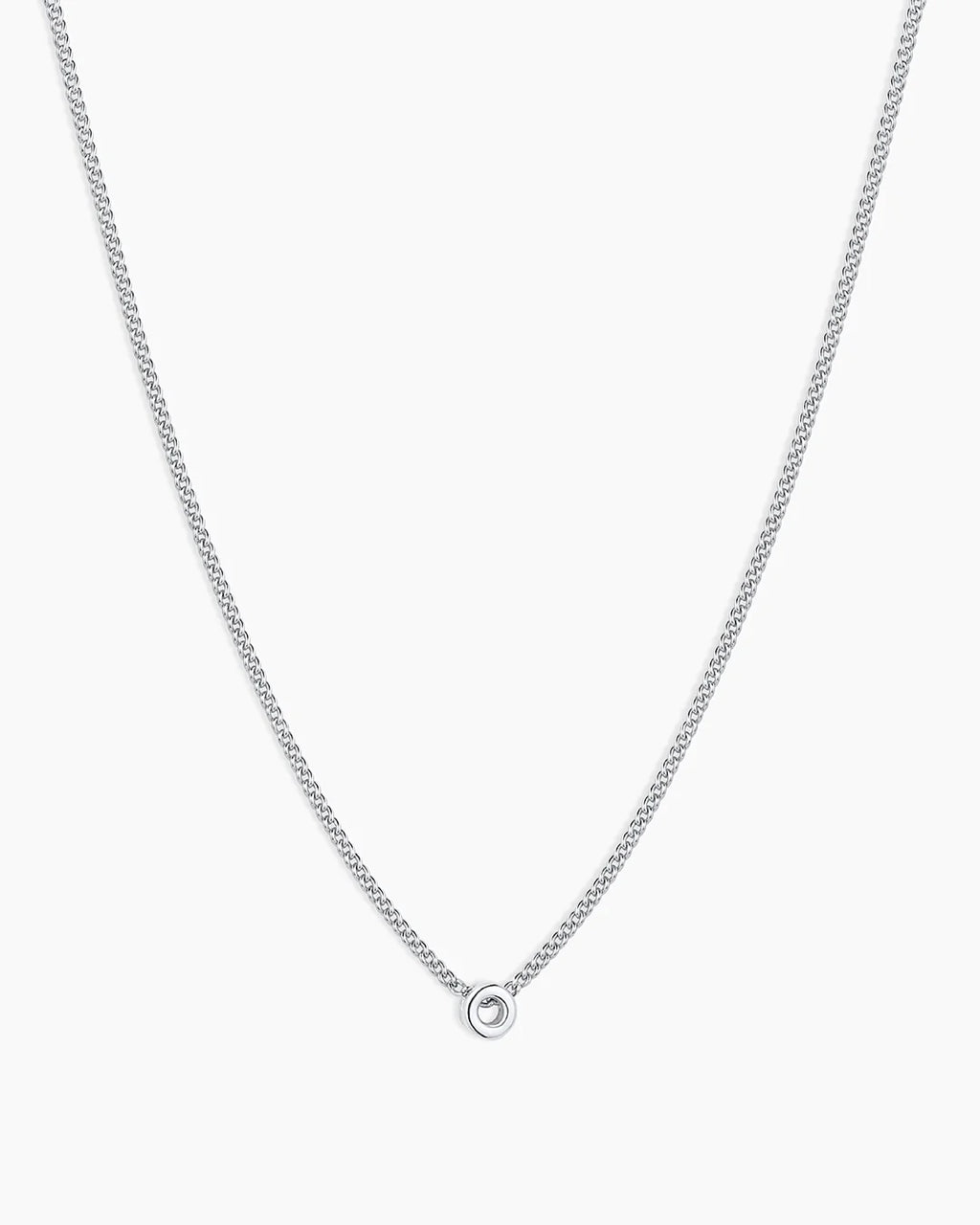 Silver Letter O Necklace