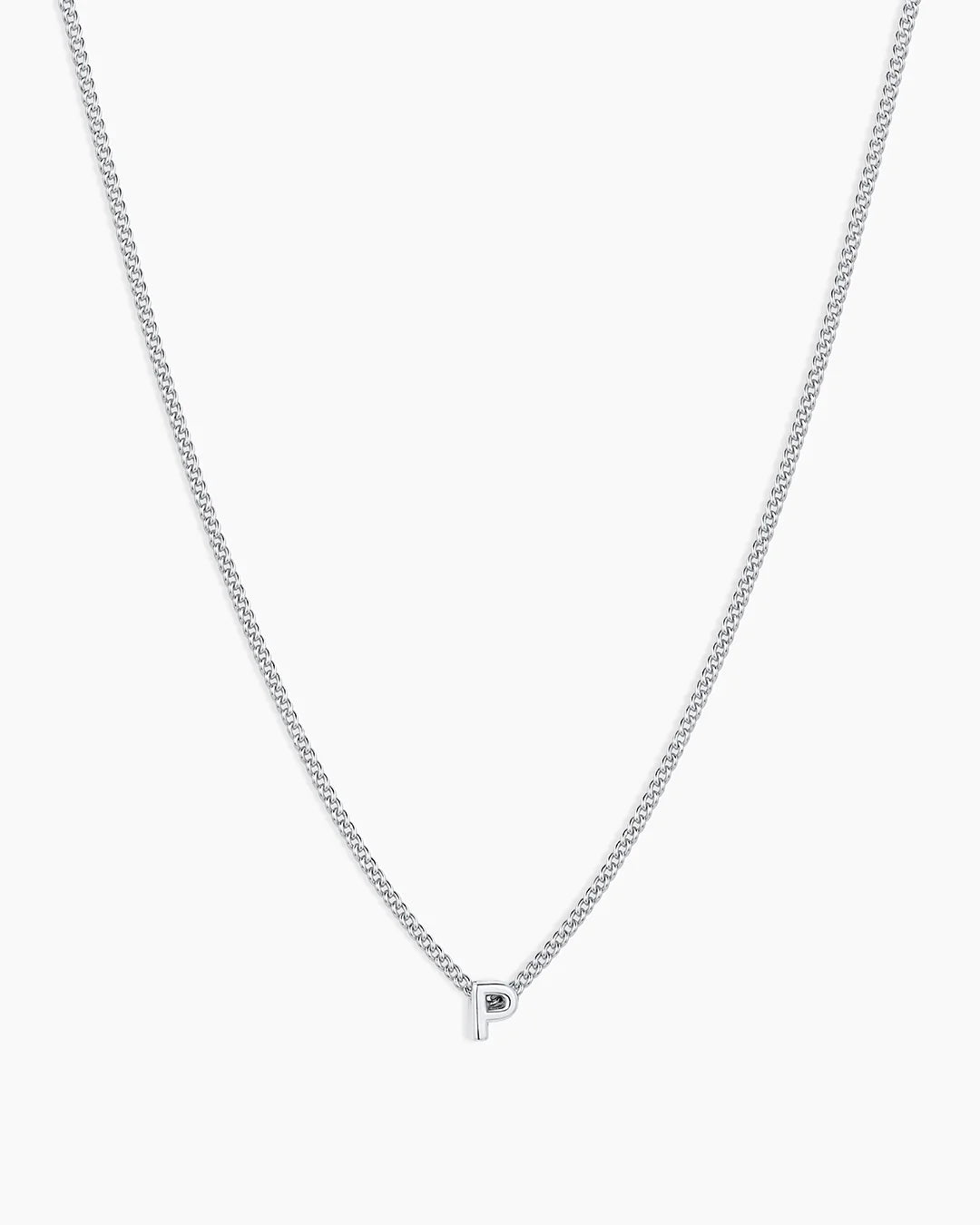 Silver Letter P Necklace