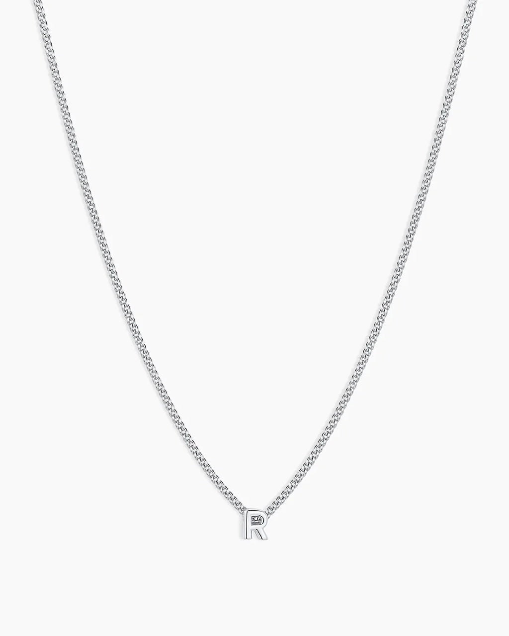 Silver Letter R Necklace