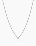 Silver Letter R Necklace