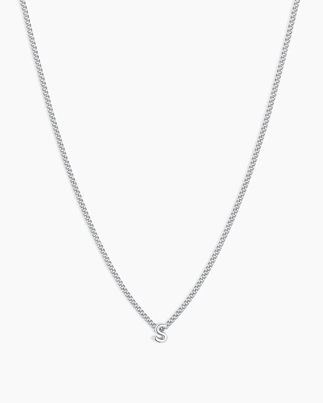 Silver Letter S Necklace