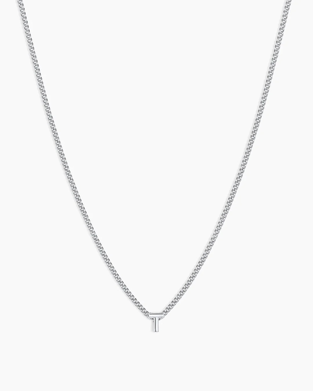 Silver Letter T Necklace