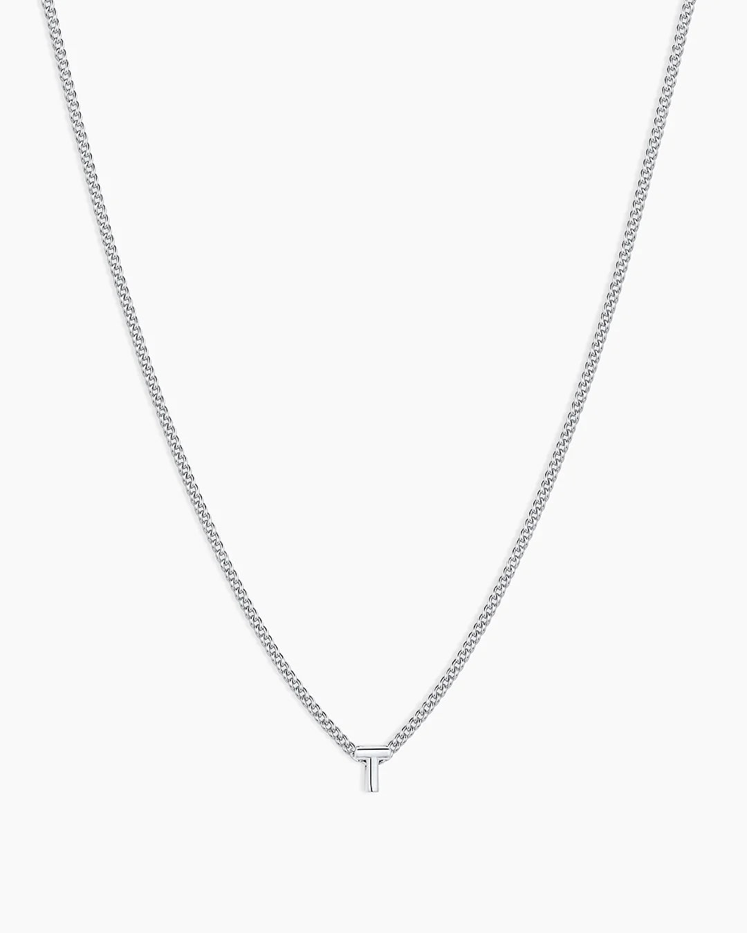 Silver Letter T Necklace