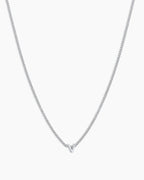 Silver Letter V Necklace