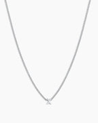 Silver Letter X Necklace