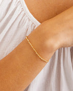 Natural Gemstone Beaded Bracelet - Citrine - Abundance worn on wrist