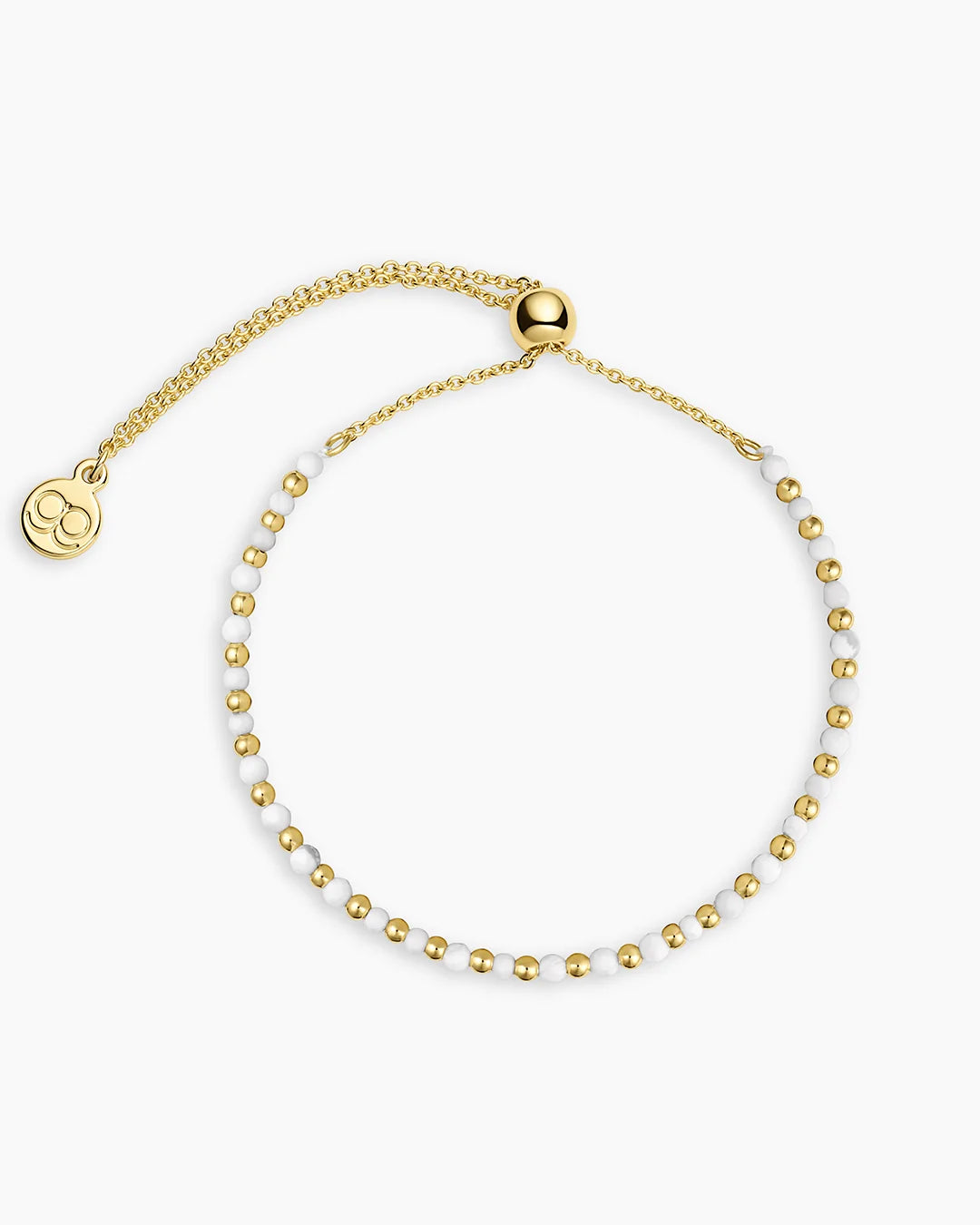 Natural Gemstone Beaded Bracelet - Howlite - Calming