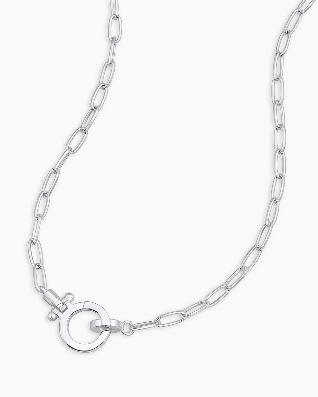 Parker Mini Necklace - Silver Plated chain detail