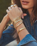 Paseo Cuff in 18K Gold Plated styled on wrist