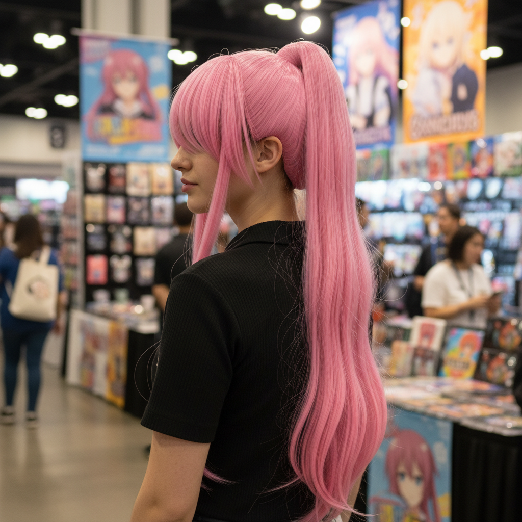 Long Ponytail Cosplay Wig model2