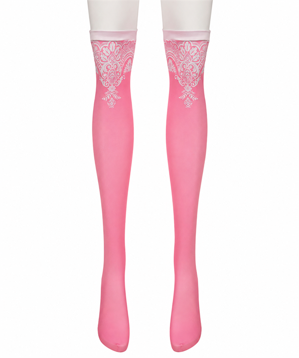 CosNova Rose Court costume pink over-knee stockings product view