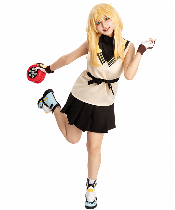 CosNova cosplay top skirt belt and gloves styling view