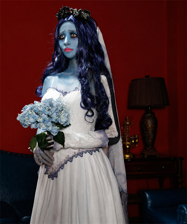 CosNova spectral bride wedding dress costume three-quarter view