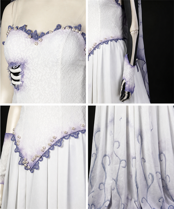 CosNova spectral bride lace bodice trim and skirt pattern details