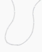 Tatum Necklace Silver Plated chain detail