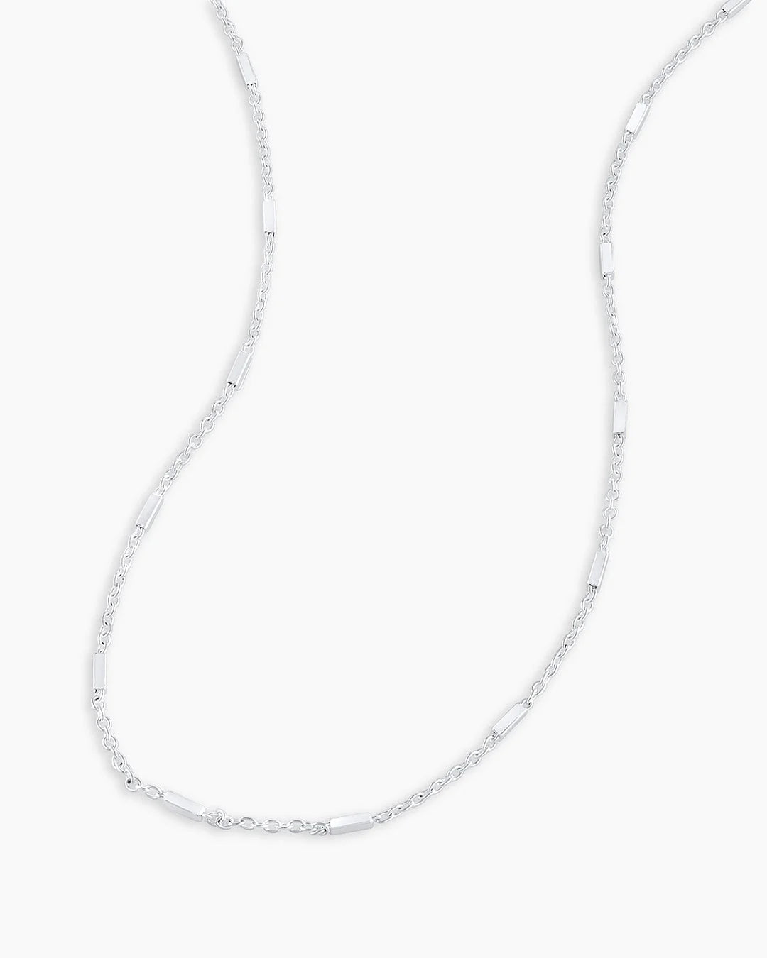 Tatum Necklace Silver Plated chain detail